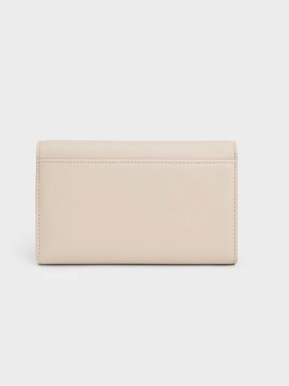 Charles & Keith Beige Octavia Front Flap Long Wallet - Ivory - Picture 3 of 7